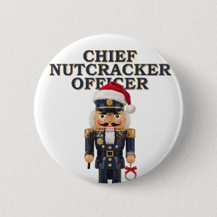 Nutcracker Curling Player Holiday Winter Sports   2 Inch Round Button
