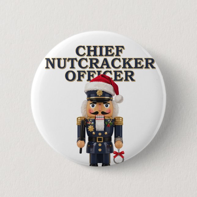 Nutcracker Curling Player Holiday Winter Sports   2 Inch Round Button (Front)