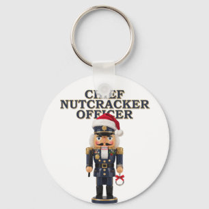 Nutcracker Curling Player Holiday Winter Sports Keychain