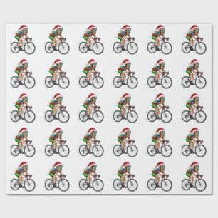 Nutcracker Cyclist Christmas Bicycle Xmas Sport Wrapping Paper