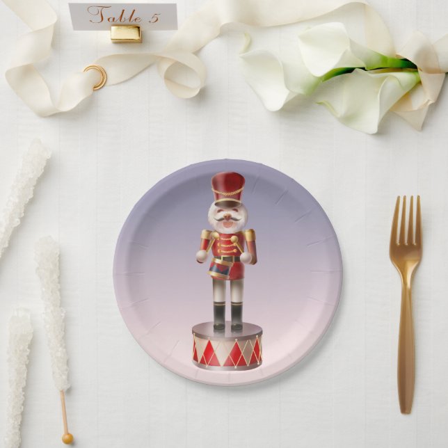 Nutcracker Dog Soldier Paper Plate (Wedding)