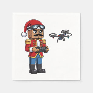  Nutcracker Drone Pilot Tech Holiday Gaming Xmas  Napkin