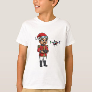 Nutcracker Drone Pilot Tech Holiday Gaming Xmas T-Shirt