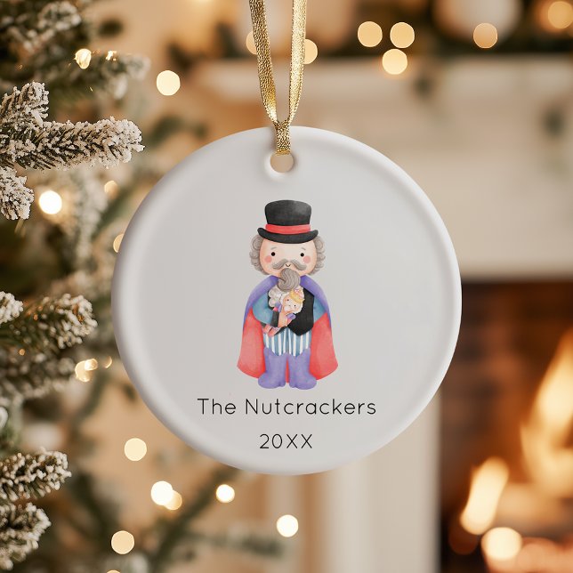 Nutcracker Drosselmeyer Christmas Photo Ceramic Ornament (Creator Uploaded)