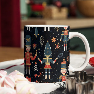 Nutcracker Elegance Festive Pattern Collection" Coffee Mug