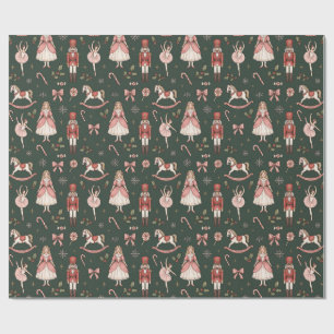 Nutcracker Elegant Ballet Christmas Wrapping Paper