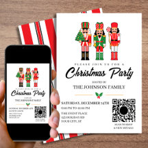 Nutcracker Family Christmas Party q QR code RSVP