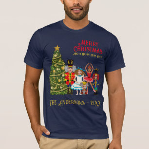 Nutcracker Family of Five Funny Merry Christmas  T-Shirt