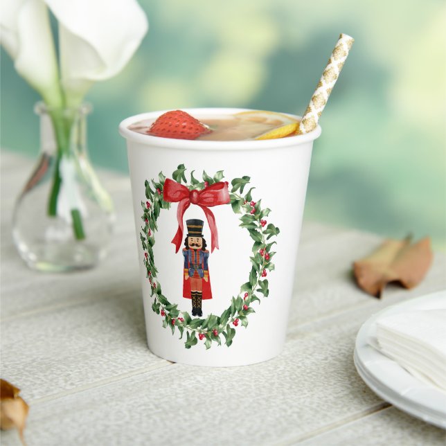 Nutcracker Festive Christmas Holiday Paper Cups (Insitu)