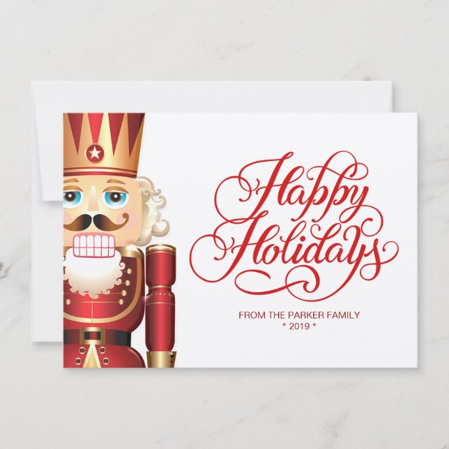 Nutcracker Fête de Noël Carte de voeux (Devant)