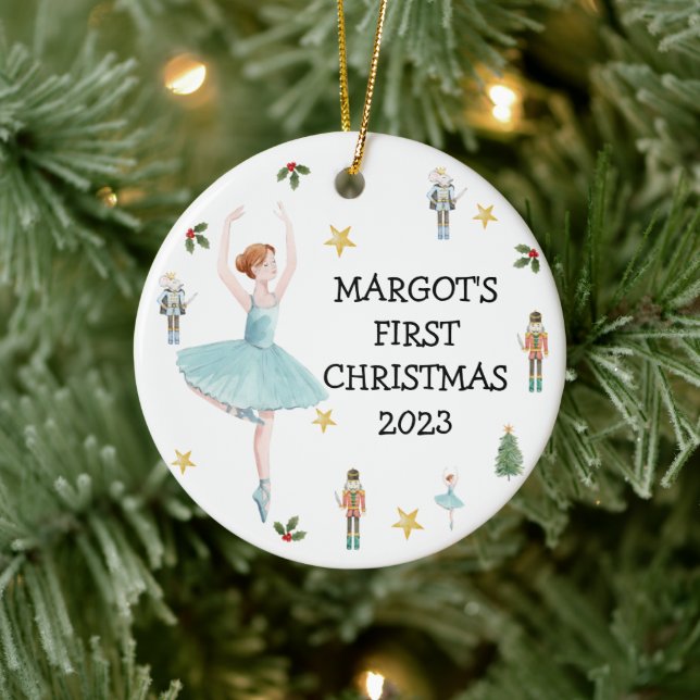 Nutcracker First Christmas Bauble  Ceramic Ornament (Tree)