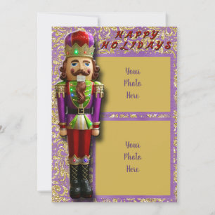 Nutcracker Half Fold Happy Holidays Card