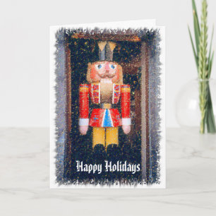 NUTCRACKER, "HAPPY HOLIDAYS" MANIP. PHOTO CHRISTMA HOLIDAY CARD