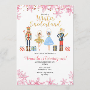 Nutcracker hiver Invitation d'anniversaire