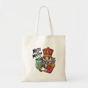 Nutcracker Holding Matcha Latte Funny Nuts For Mat Tote Bag