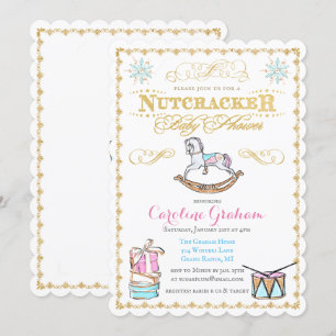 Nutcracker Holiday Baby shower d'hiver Invitation