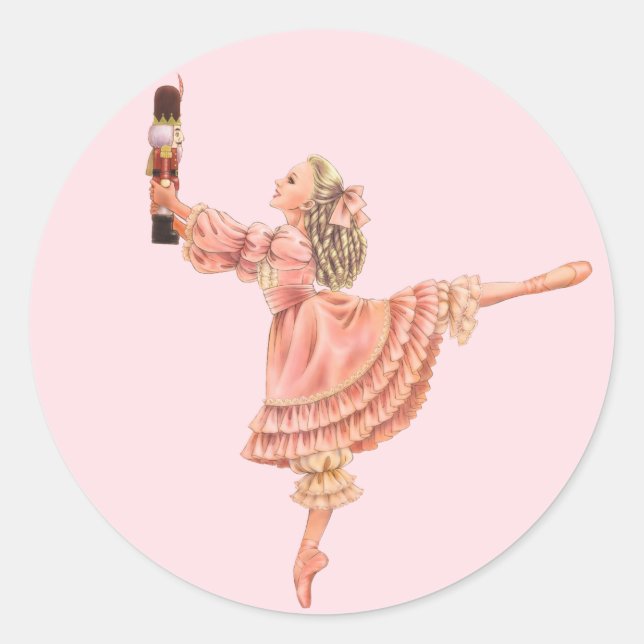 Nutcracker Holiday Circular Sticker (Front)