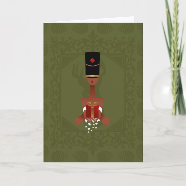 Nutcracker Holiday Gift Christmas Greeting Card (Front)