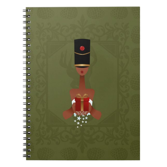 Nutcracker Holiday Gift Christmas Spiral Notebook (Front)