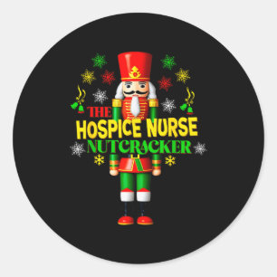 Nutcracker Hosce Nurse Festive Christmas Holiday S Classic Round Sticker
