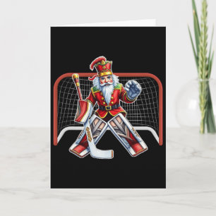 Nutcracker Ice Hockey Goalie Christmas Day Costume Card