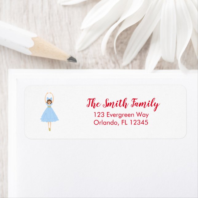 Nutcracker Illustration Christmas Address Label (Insitu)