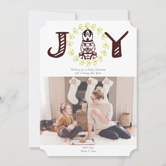 Nutcracker Joy Holiday Carte photo (Devant)