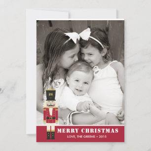 Nutcracker Joyeux Carte photo de Noël