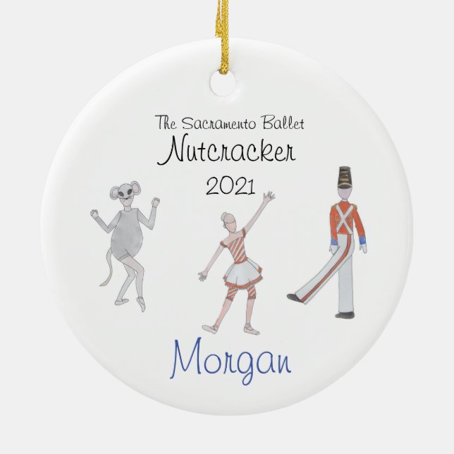 Nutcracker Keepsake Ornament (custom) (Back)