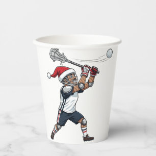 Nutcracker Lacrosse Player Holiday Sports Xmas Paper Cups