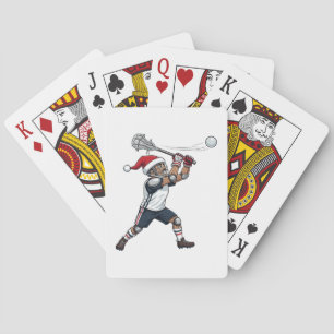 Nutcracker Lacrosse Player Holiday Sports Xmas Playing Cards
