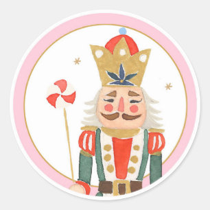 Nutcracker Land of Sweets Girl Birthday Cupcake Classic Round Sticker