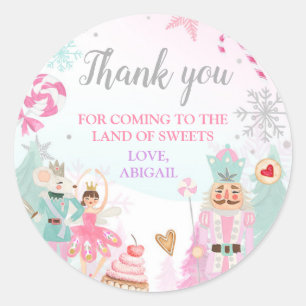 Nutcracker Land of Sweets Girl Birthday Favour Cla Classic Round Sticker
