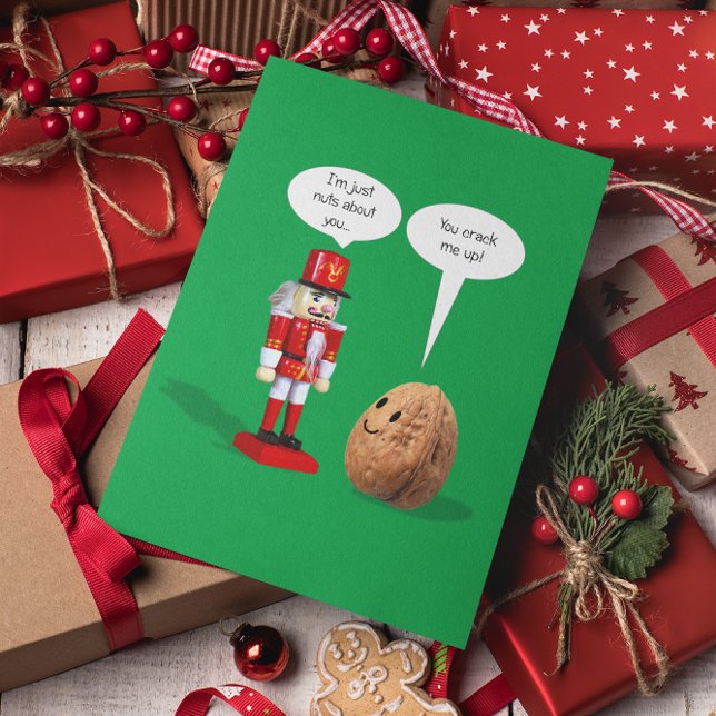 Nutcracker Love Pun Christmas Holiday Card (Creator Uploaded)