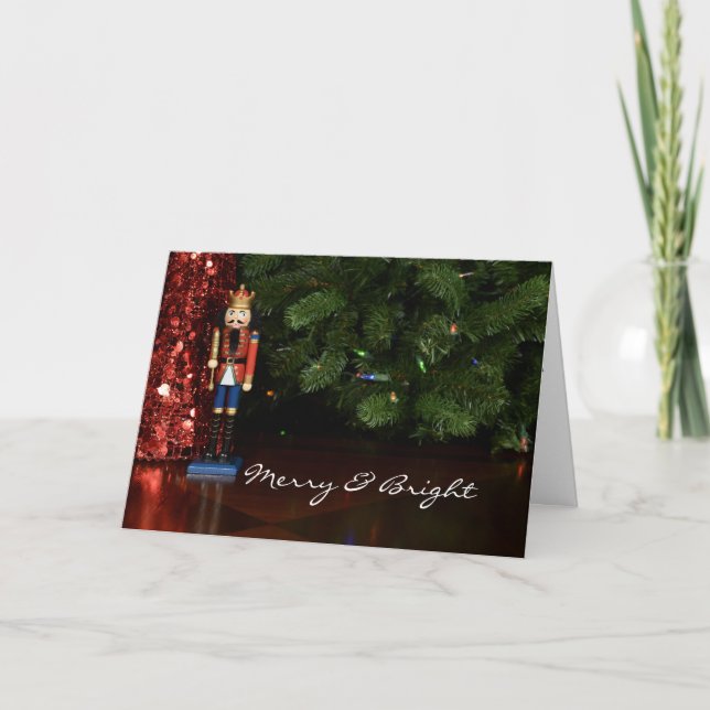Nutcracker Merry & Bright Festive Employer Holiday Card (Front)