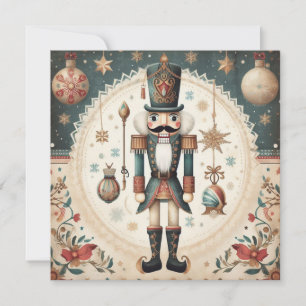 Nutcracker Merry Christmas Greeting Card