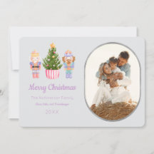 Nutcracker Merry Christmas Photo Greeting Card