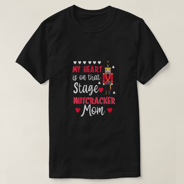 Nutcracker Mom - Love Ballet Dance Mom Xmas Pajama T-Shirt (Design Front)