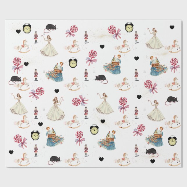 Nutcracker Mother Ginger Sweets Wrapping Paper (Flat)