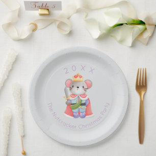 Nutcracker Mouse King Christmas Paper Plate