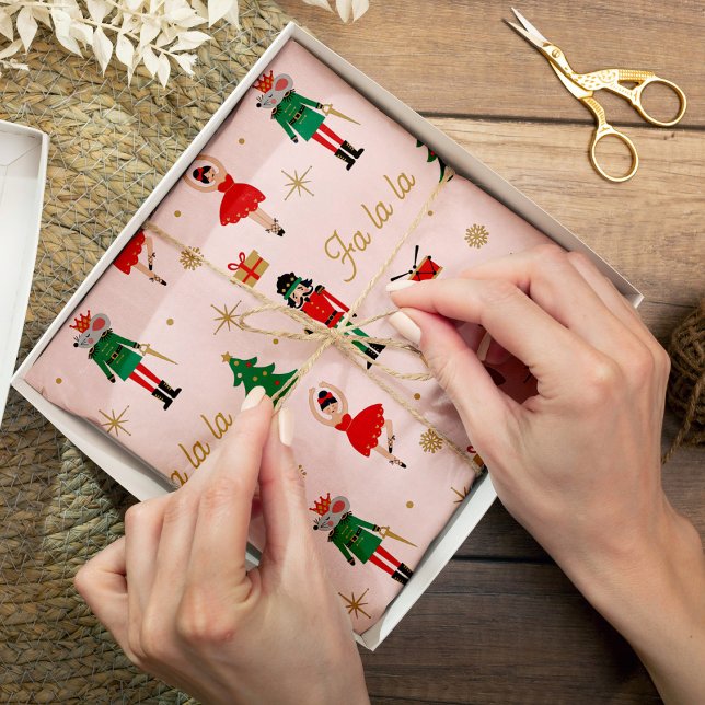 Nutcracker Mouse King Pink Ballet Christmas Tissue Paper (Creator Uploaded)