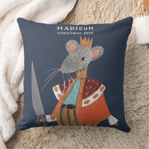 Nutcracker Mouse King Throw Pillow