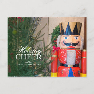 Nutcracker next to tree - Germany Holiday Postcard