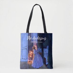 Nutcracker Nostalgic Personalized Vintage Holiday Tote Bag