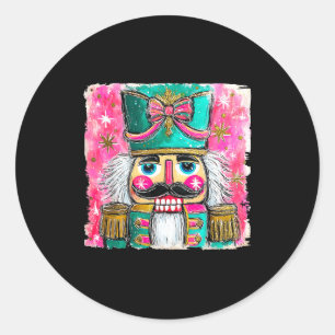 Nutcracker Nuts Xmas Pajamas Holiday Christmas Wat Classic Round Sticker