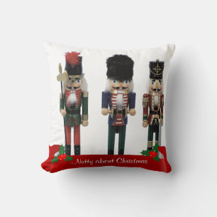 Nutcracker “Nutty about Christmas” Throw Pillow