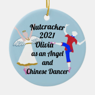 Nutcracker Ornament - Angel and Chinese