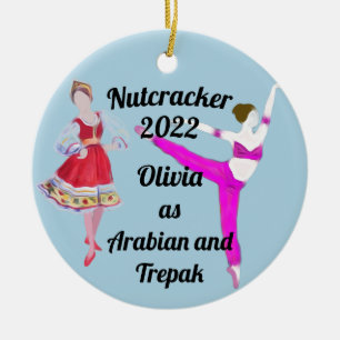 Nutcracker Ornament- Arabian and Trepak Ceramic  C Ornament