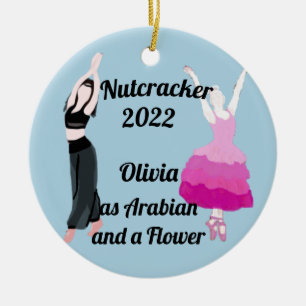 Nutcracker Ornament- Arabianand a Flower Ceramic   Ornament