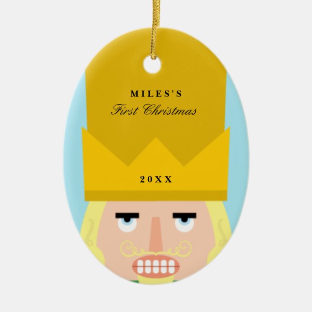 Nutcracker Ornament Baby's First Christmas (Front)